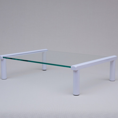 Toughened glass table (white) TB501 (35 x 25.2 x 9 cm)